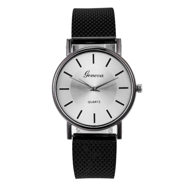 Casual Quartz Mesh Dress Watch