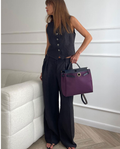 Prism Wellness Tailored Linen Set with Sleeveless Vest (One Set)