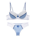 Prism Wellness Lace Striped Lingerie Set with Bra and Panties