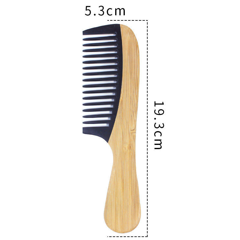 Prism Wellness Bamboo Hair Comb for Women - Anti-Static Wooden Design