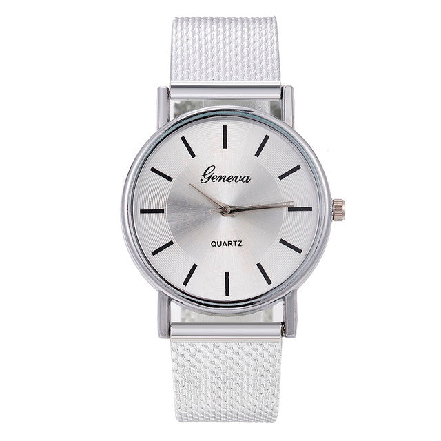 Casual Quartz Mesh Dress Watch