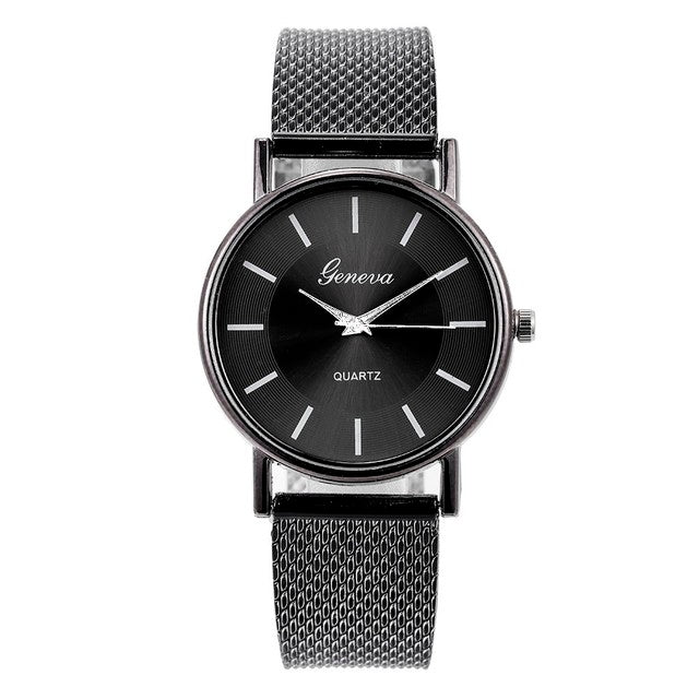 Casual Quartz Mesh Dress Watch