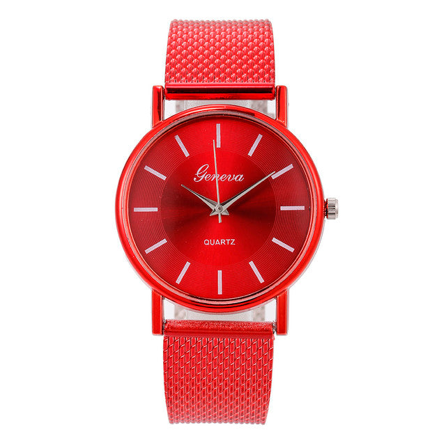 Casual Quartz Mesh Dress Watch