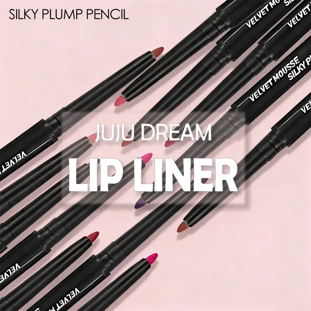 5 Colors Waterproof Matte Lipliner Pencil Red Contour Tint Lipstick Long Lasting Non-stick Cup Moisturising Lips Makeup