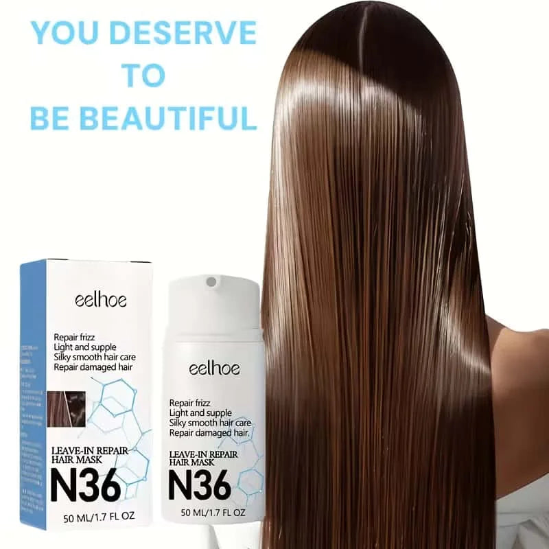 Eelhoe Leave in Hair Mask 2 Pack Deep Nourishing Moisturizing Smooth Frizz Control Shine Enhancing Conditioner for Dry Damaged Hair Care