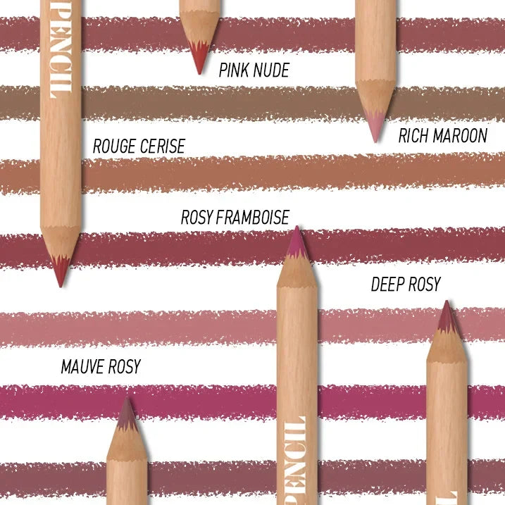 6pcs Nude Lip Liner Set Creamy Pencils - Waterproof, Matte Finish, Long-Lasting & Smudge-Proof, Easy to Apply for All Skin Types