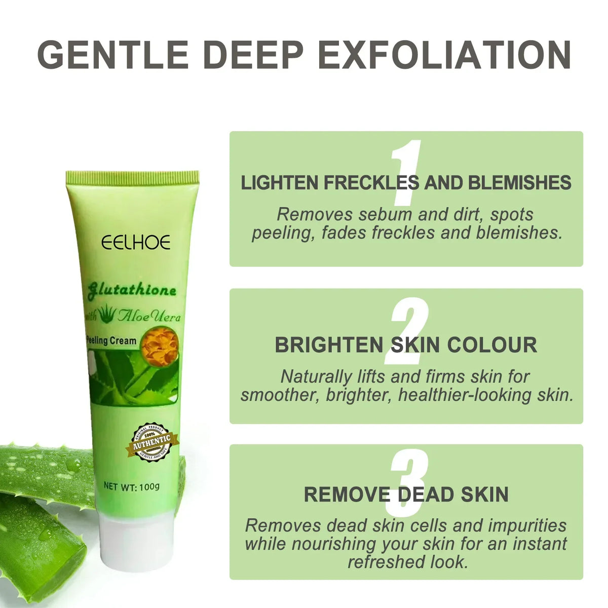 Facial Cleaning Cream Aloe Vera Gel Exfoliating Peeling Moisturizing Facewash Smoothing Face Scrub Facial Exfoliating Cream 100g
