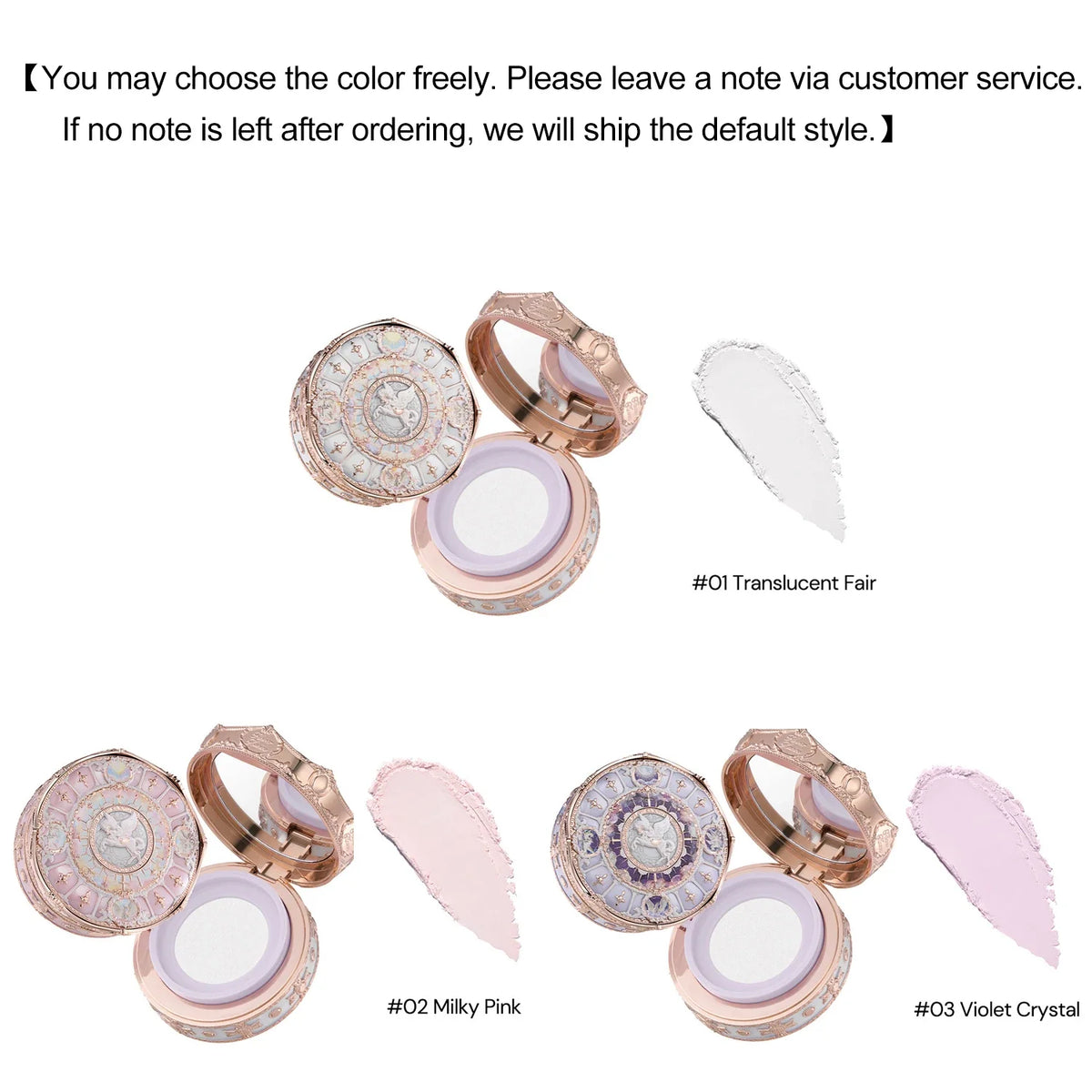 Flower Knows Knight Unicorn Makeup Set Eyeshadow Blush Lipstick Loose Powder Long Lasting Fantasy Princess Beauty Kit Cosmetics