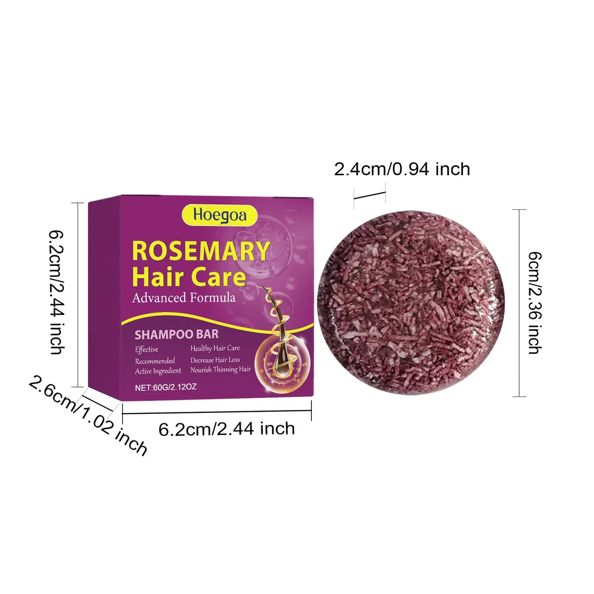 60g Rosemary Hair Washing Soap Bar Herbal Cleaning Scalp Nourishing Hair Root Volumizing Enhance Smoothness Hair Care Soap