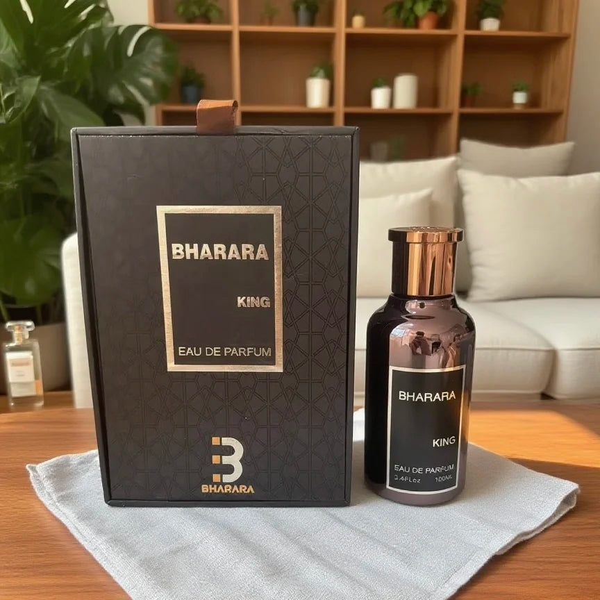 Bharara King Eau de Parfum 3.4oz/100ml Woody Spicy Fragrance for Men with Travel Spray