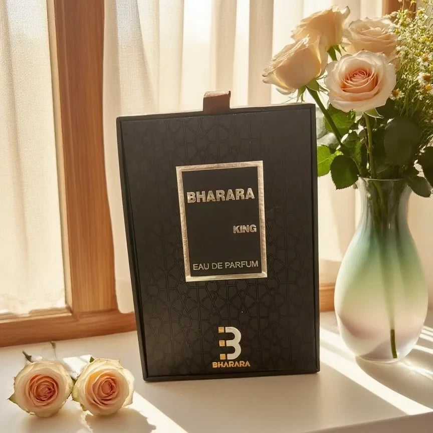 Bharara King Eau de Parfum 3.4oz/100ml Woody Spicy Fragrance for Men with Travel Spray