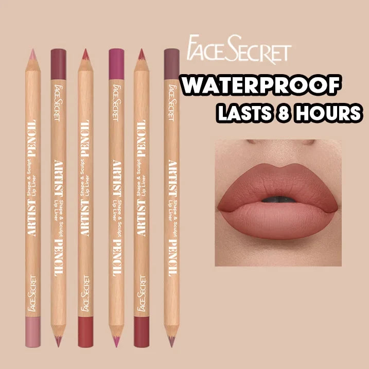 6pcs Nude Lip Liner Set Creamy Pencils - Waterproof, Matte Finish, Long-Lasting & Smudge-Proof, Easy to Apply for All Skin Types