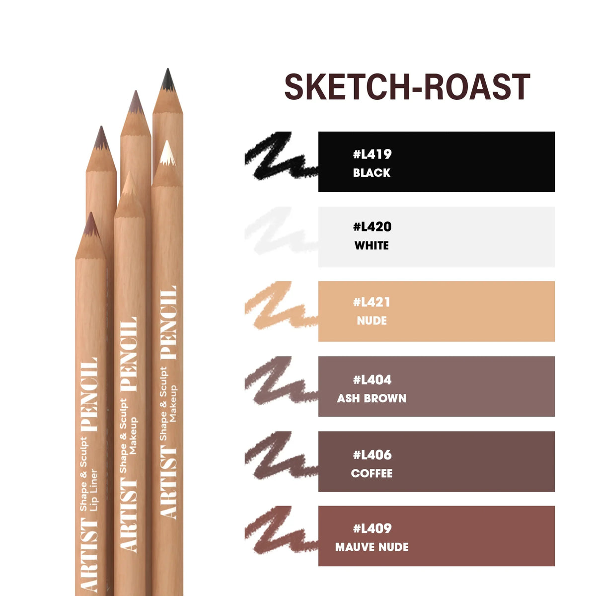 6pcs Nude Lip Liner Set Creamy Pencils - Waterproof, Matte Finish, Long-Lasting & Smudge-Proof, Easy to Apply for All Skin Types