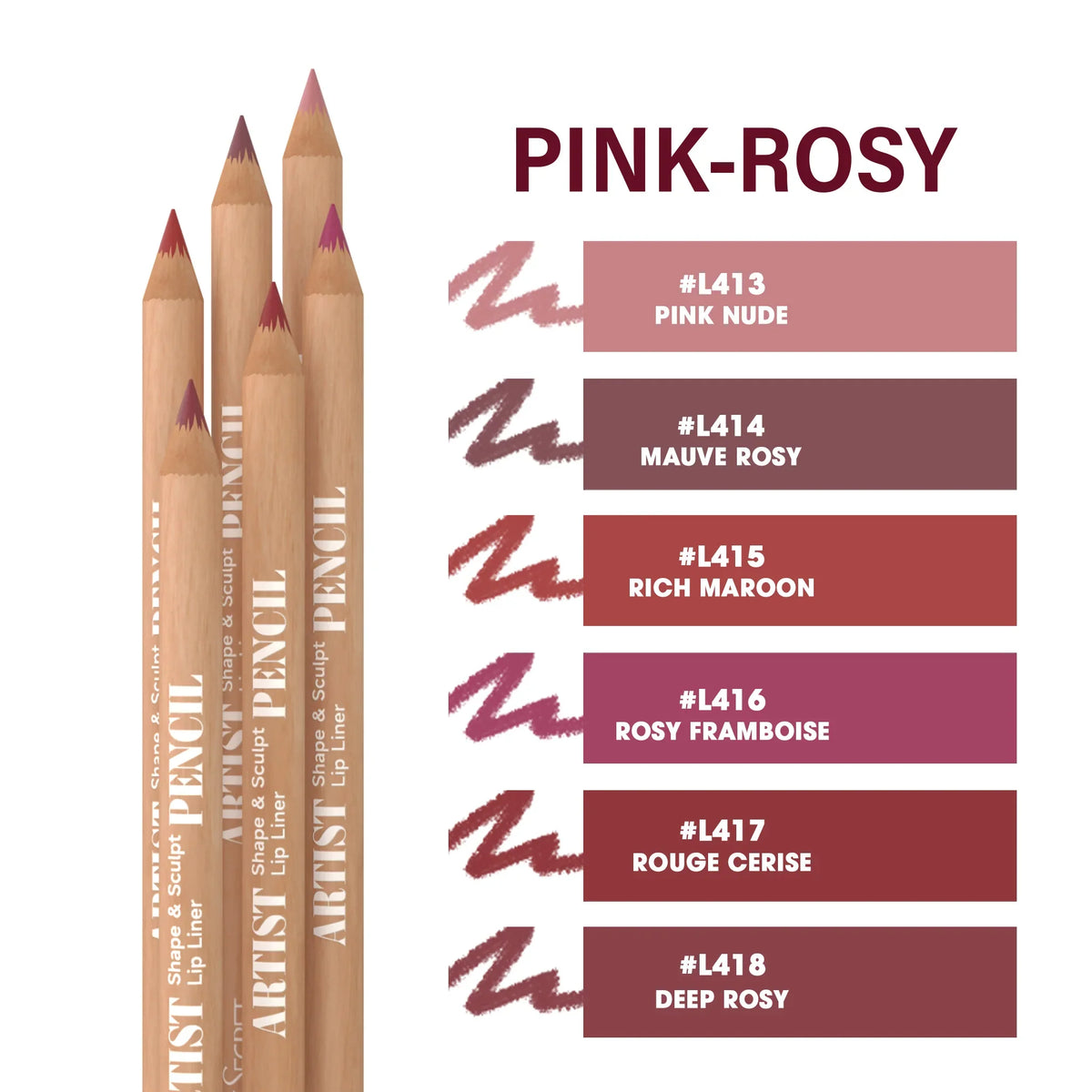 6pcs Nude Lip Liner Set Creamy Pencils - Waterproof, Matte Finish, Long-Lasting & Smudge-Proof, Easy to Apply for All Skin Types