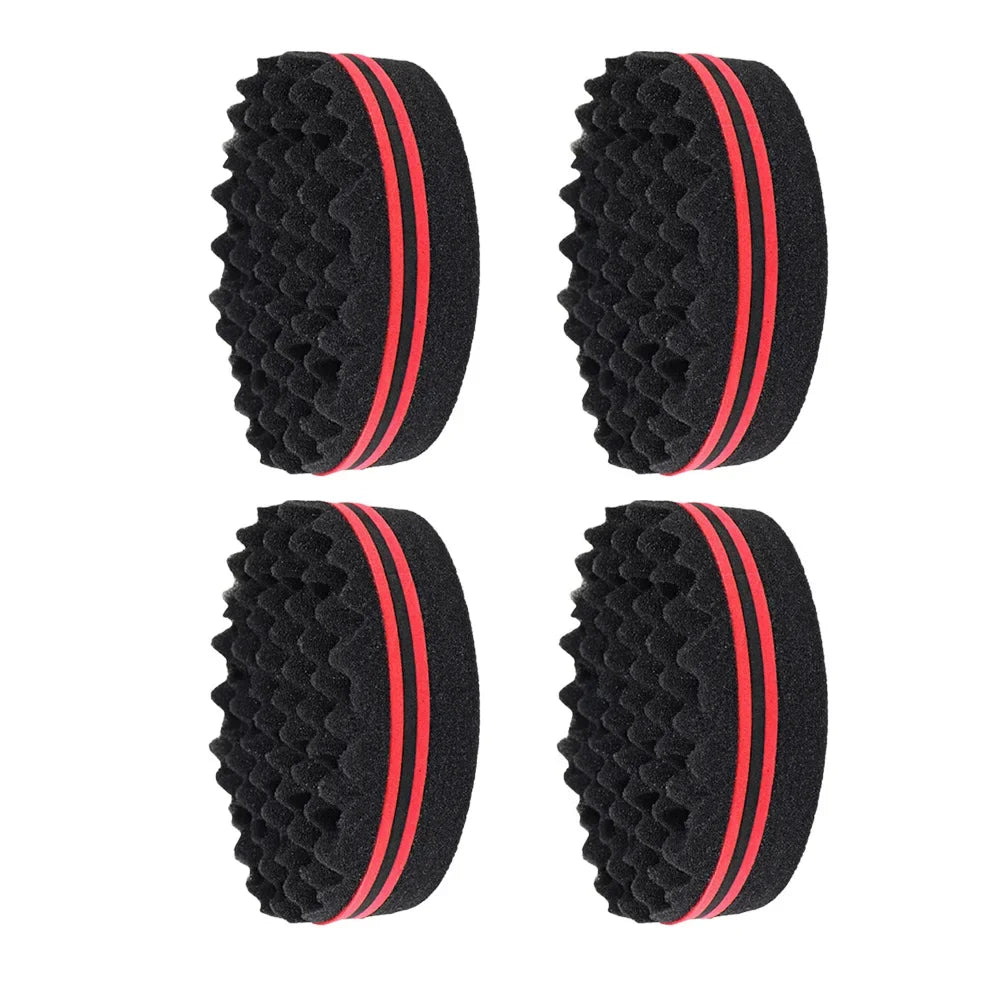 Hair Brush Sponge Barber Oval Double Side Magic Twist Hair Brush Breathable Perm Styling Brush Salon Curl Brush for Hair Styling