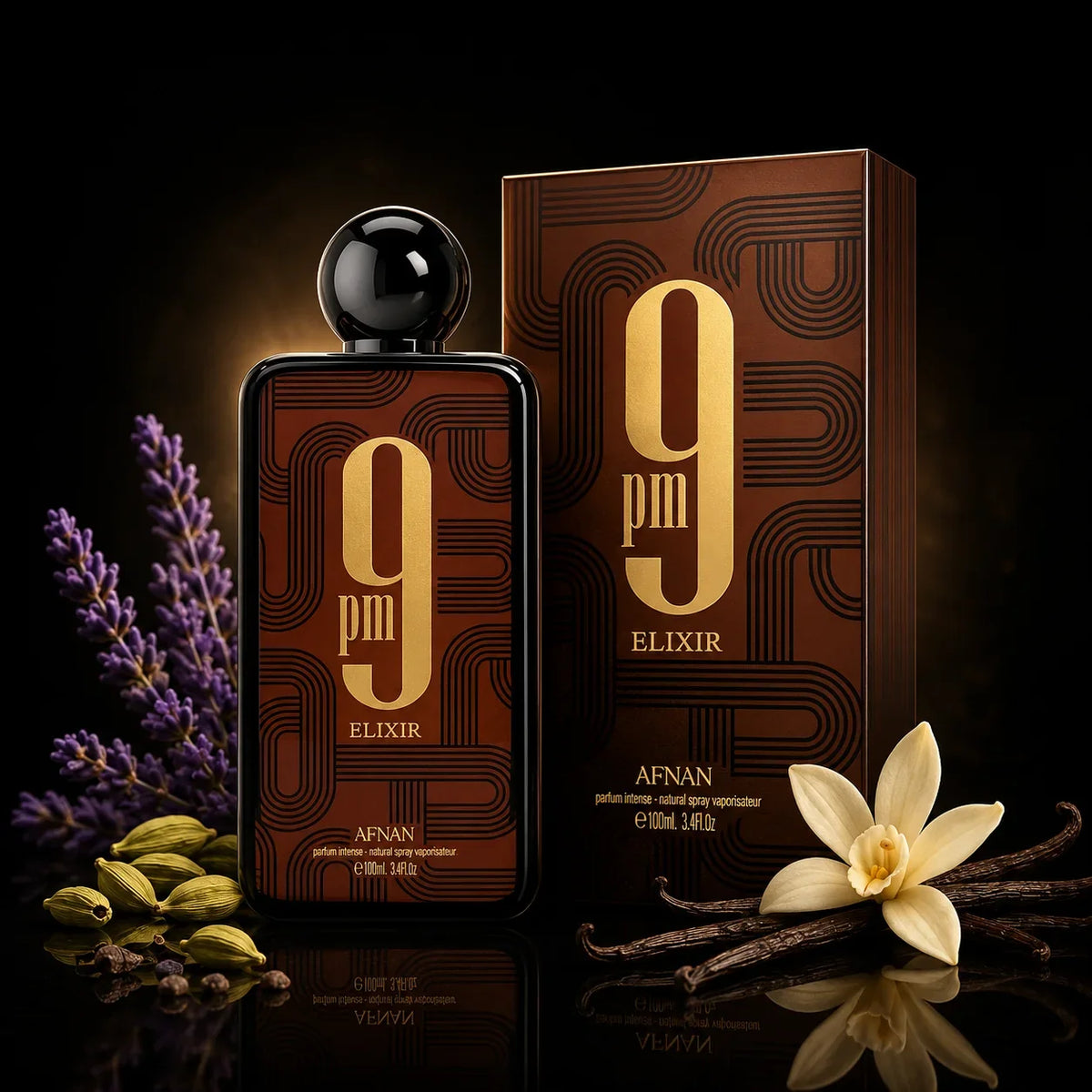 Afnan 9 PM Elixir Eau de Parfum EDP Spray 100 ml Regular Size Fragrance Long-Lasting Scent Fragrance For Daily Use