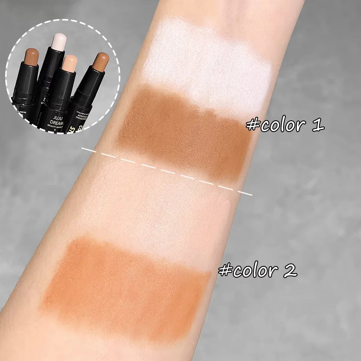 Double-ended Dual-Purpose High-Light Trimming Stick Three-Dimensional Contour Nose Shadow Facial Shape Brighten And Trimming