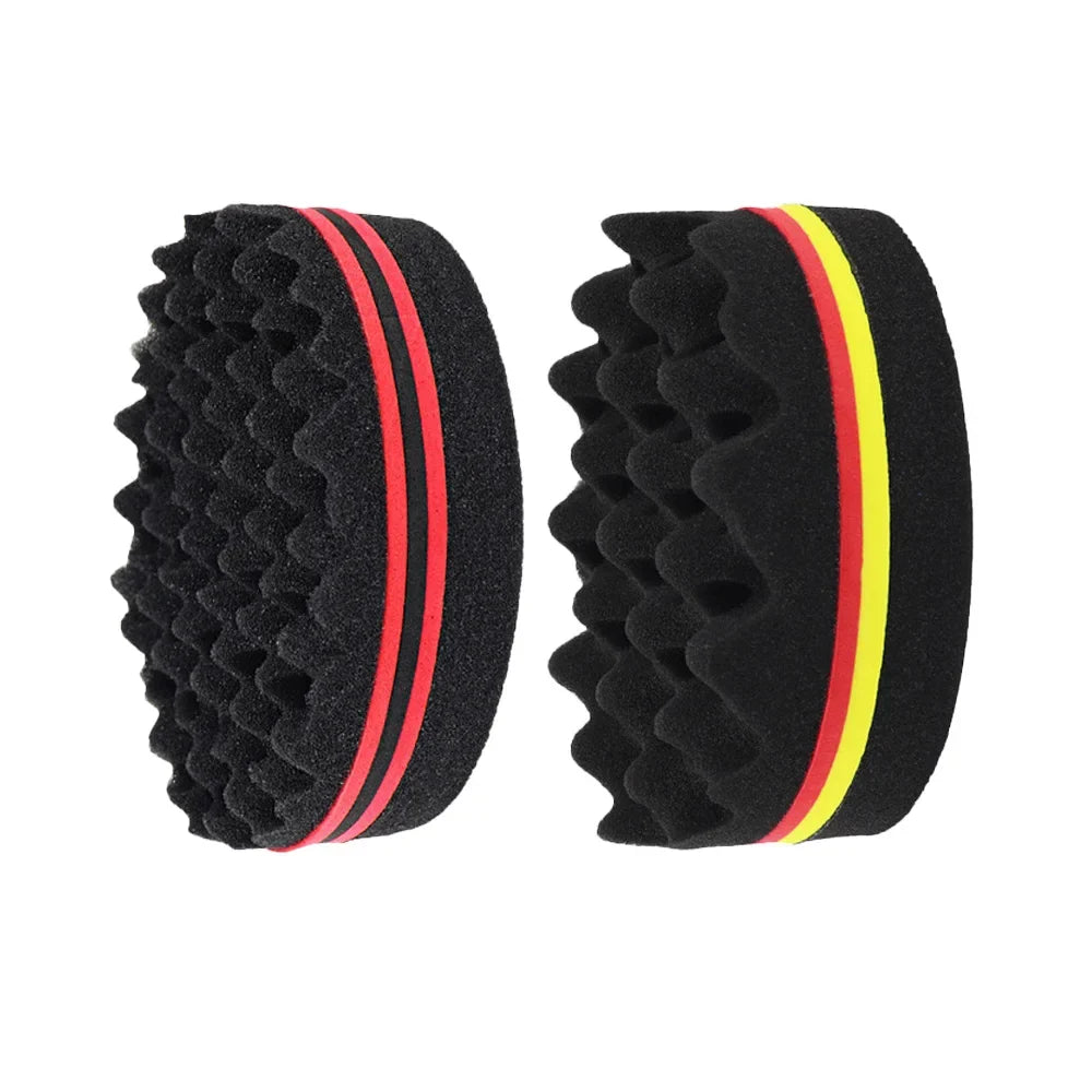 Hair Brush Sponge Barber Oval Double Side Magic Twist Hair Brush Breathable Perm Styling Brush Salon Curl Brush for Hair Styling