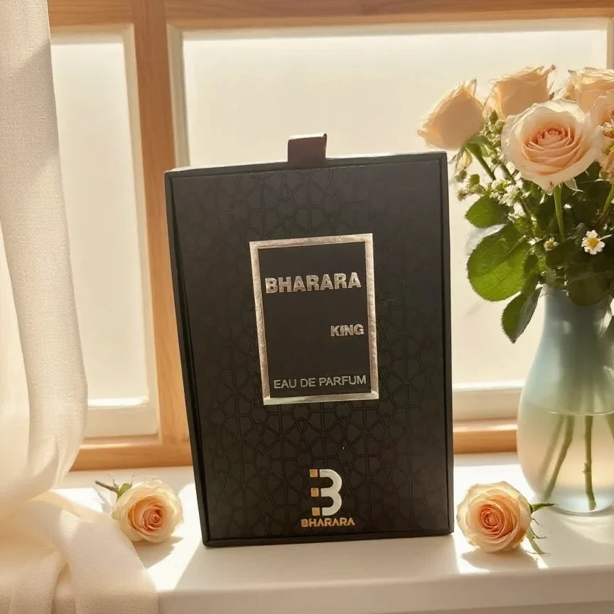 Bharara King Eau de Parfum 3.4oz/100ml Woody Spicy Fragrance for Men with Travel Spray