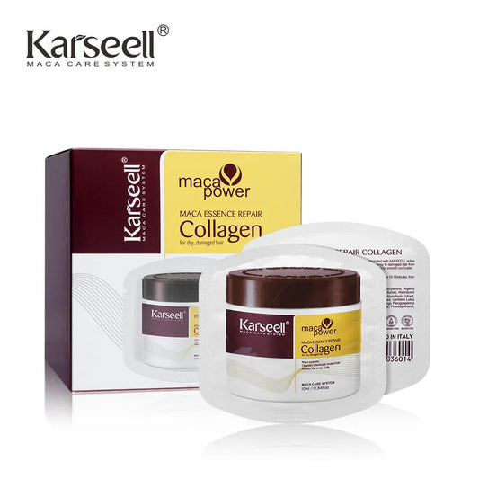 Karseell 24 Packs/Box Collagen Hair Mask Essence Collagen Hair Treatment Deep Repair Conditioning Argan Oil for Dry Damaged Hair