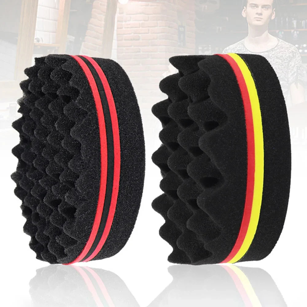 Hair Brush Sponge Barber Oval Double Side Magic Twist Hair Brush Breathable Perm Styling Brush Salon Curl Brush for Hair Styling