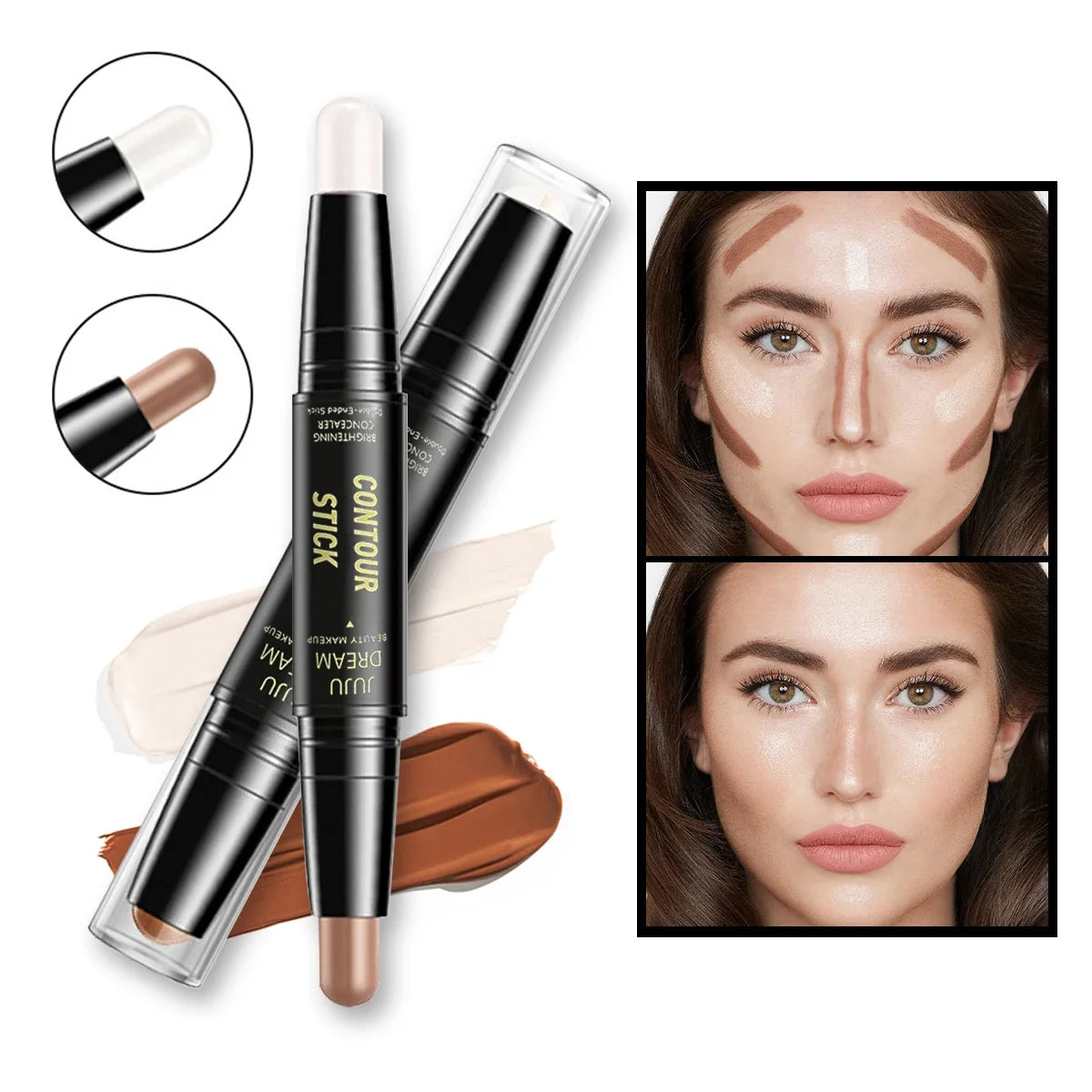 Double-ended Dual-Purpose High-Light Trimming Stick Three-Dimensional Contour Nose Shadow Facial Shape Brighten And Trimming