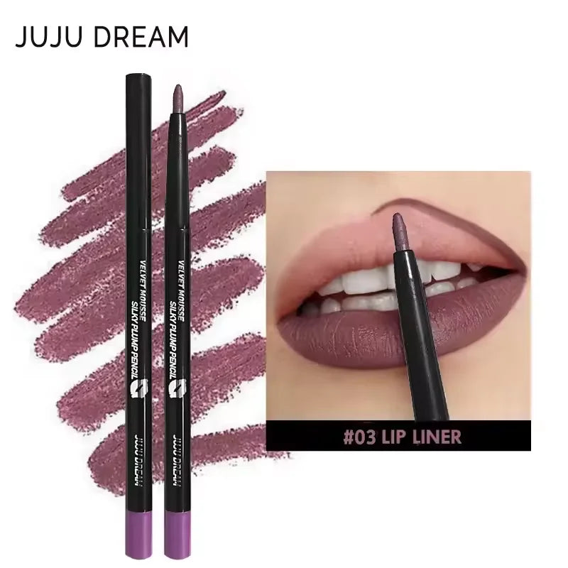 5 Colors Waterproof Matte Lipliner Pencil Red Contour Tint Lipstick Long Lasting Non-stick Cup Moisturising Lips Makeup