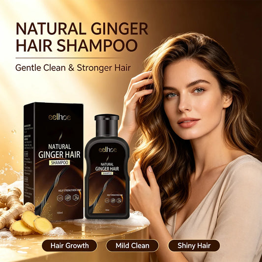 Ginger Extract Shampoo Lemon Scent Stimulates Follicles Activates Natural Growth System Improves Scalp Circulation Strengthens Hair Reduces Loss Hair Care Shampoo