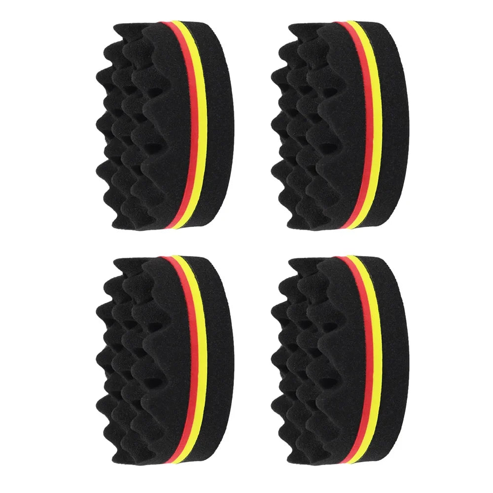 Hair Brush Sponge Barber Oval Double Side Magic Twist Hair Brush Breathable Perm Styling Brush Salon Curl Brush for Hair Styling