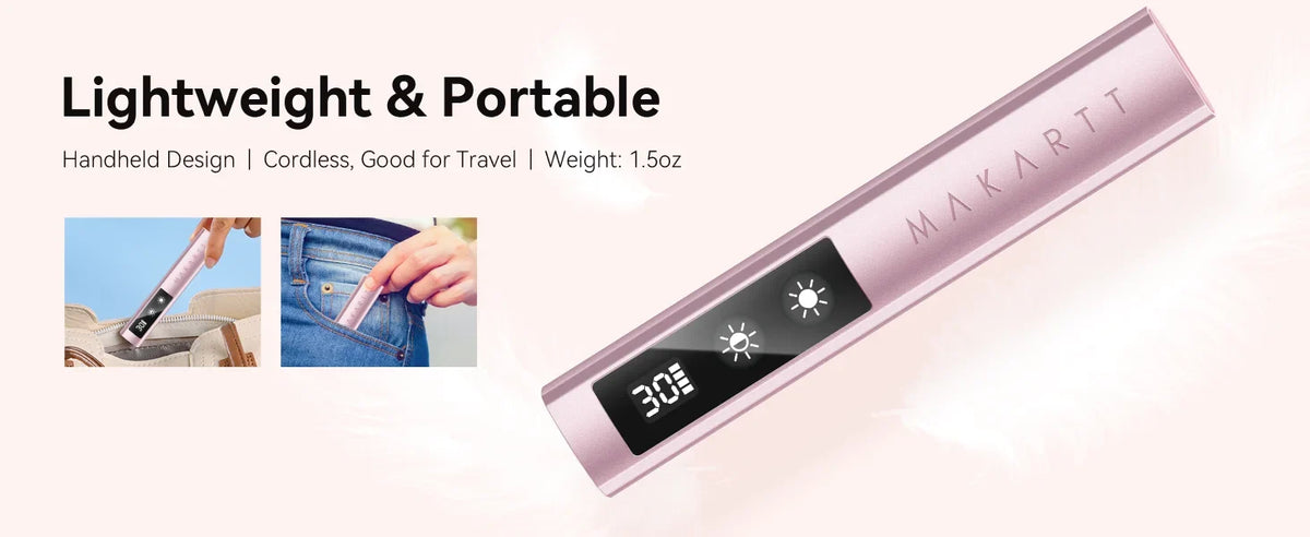 Handheld UV Nail Lamp with Painless Mode: Portable Flash Cure Lamp for Fast Curing Gel Polish Nails Tips & Glue Nail Art Light