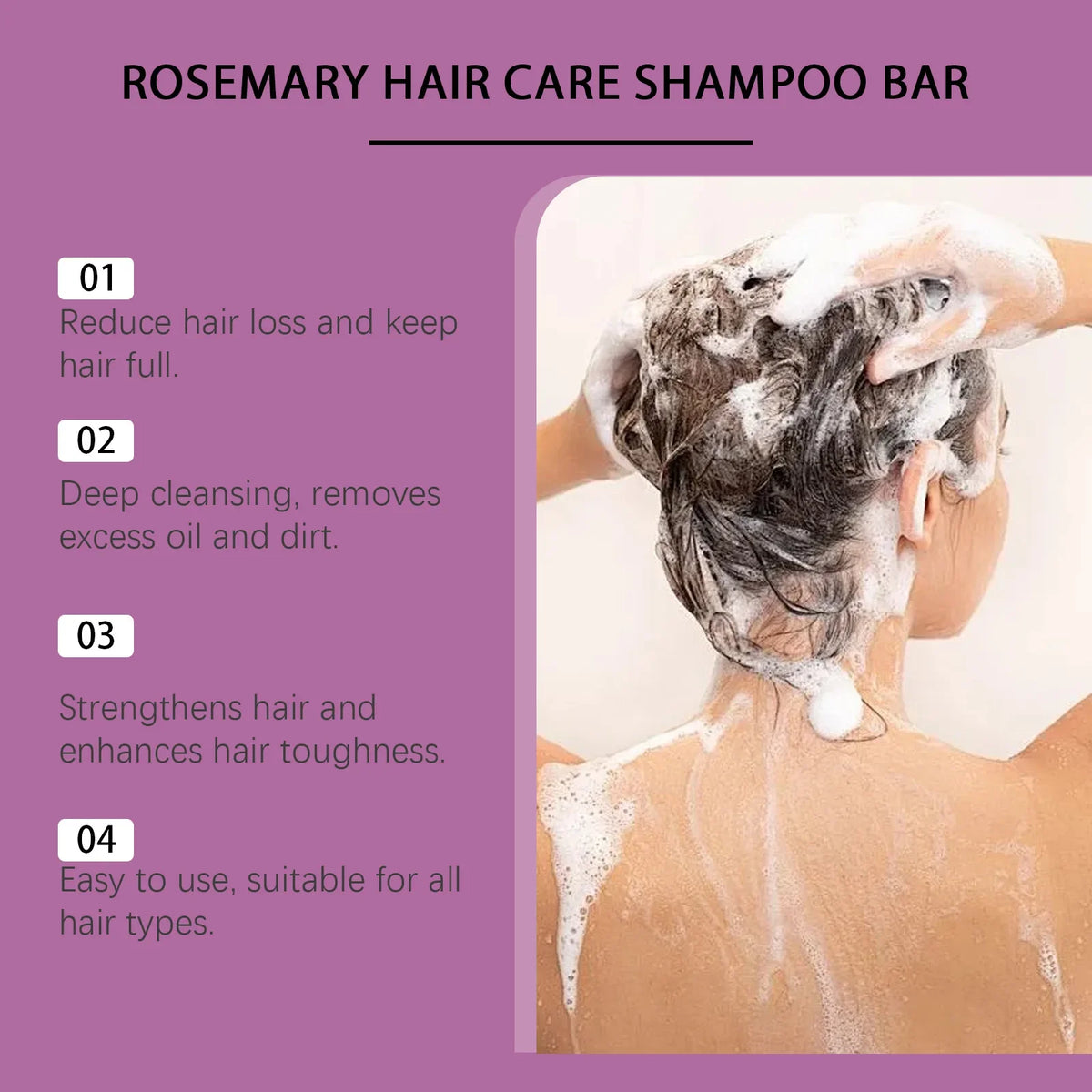 60g Rosemary Hair Washing Soap Bar Herbal Cleaning Scalp Nourishing Hair Root Volumizing Enhance Smoothness Hair Care Soap