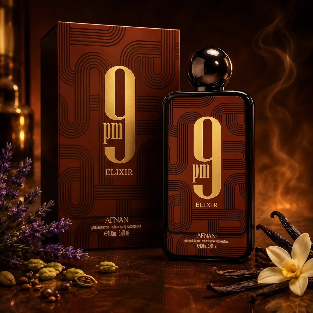 Afnan 9 PM Elixir Eau de Parfum EDP Spray 100 ml Regular Size Fragrance Long-Lasting Scent Fragrance For Daily Use