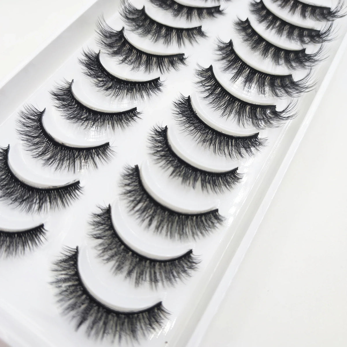 20 Style 10 Pairs Natural 3d Mink Lashes Soft False Eyelashes Cross Messy Dense Eye Lashes Extension Makeup Faux Cils Maquillaje