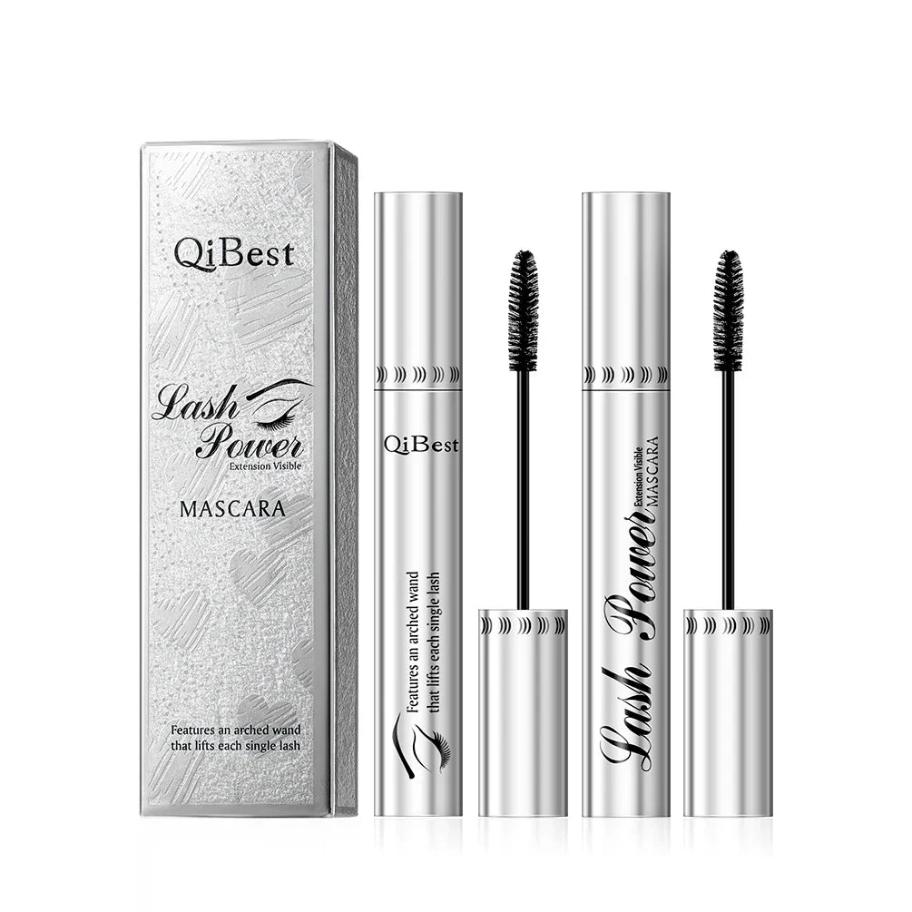 2pcs/set Black Mascara Beauty Makeup 4D Curling Lash Eyelash Extension Waterproof Liquid Volume Mascara Long-wearing Cosmetic