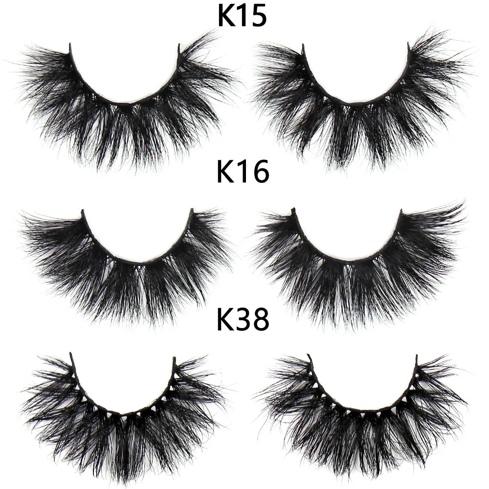 FOXESJI Makeup Eyelashes 3D Mink Eye Lashes Fluffy Soft Wispy Natural Lashes Extension Reusable Fake Lashes Mink False Eyelashes