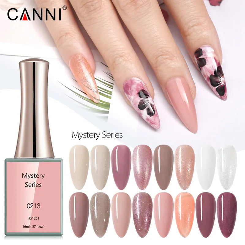 Canni Jelly Pink Nail Gel Polish French Nail Nude Color Gel Varnish Long Wear Diamond No Wipe TopCoat Nail Manicure Nail Lacquer