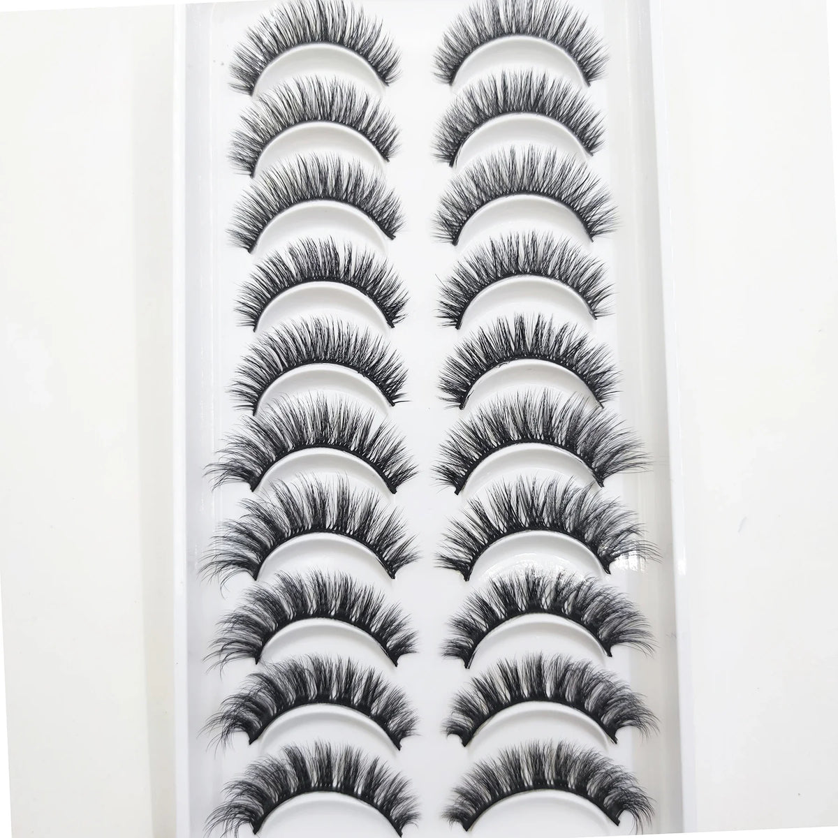 20 Style 10 Pairs Natural 3d Mink Lashes Soft False Eyelashes Cross Messy Dense Eye Lashes Extension Makeup Faux Cils Maquillaje