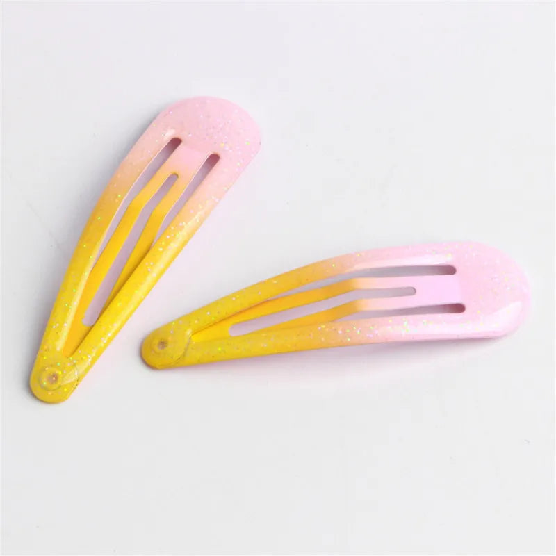20Pcs/Lot Hair Accessories Powder Dripping Hair Clip Candy Barrette Korean Fashion Solid Hairclip Headdress Hairpins for Girls