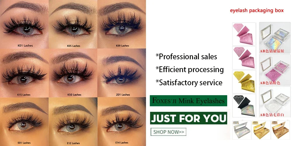 FOXESJI Makeup Eyelashes 3D Mink Eye Lashes Fluffy Soft Wispy Natural Lashes Extension Reusable Fake Lashes Mink False Eyelashes