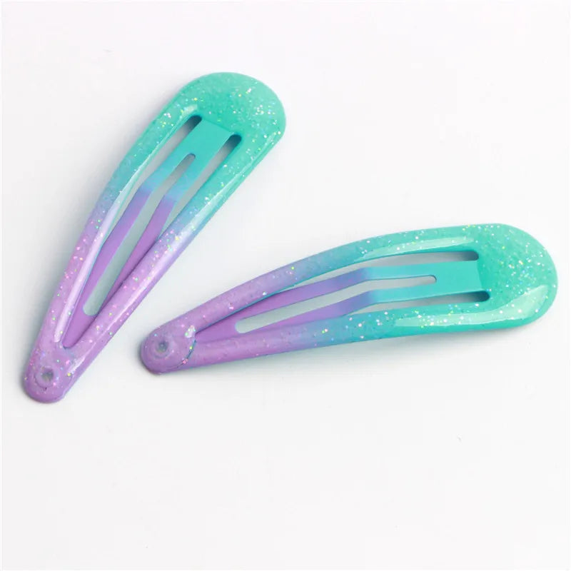 20Pcs/Lot Hair Accessories Powder Dripping Hair Clip Candy Barrette Korean Fashion Solid Hairclip Headdress Hairpins for Girls