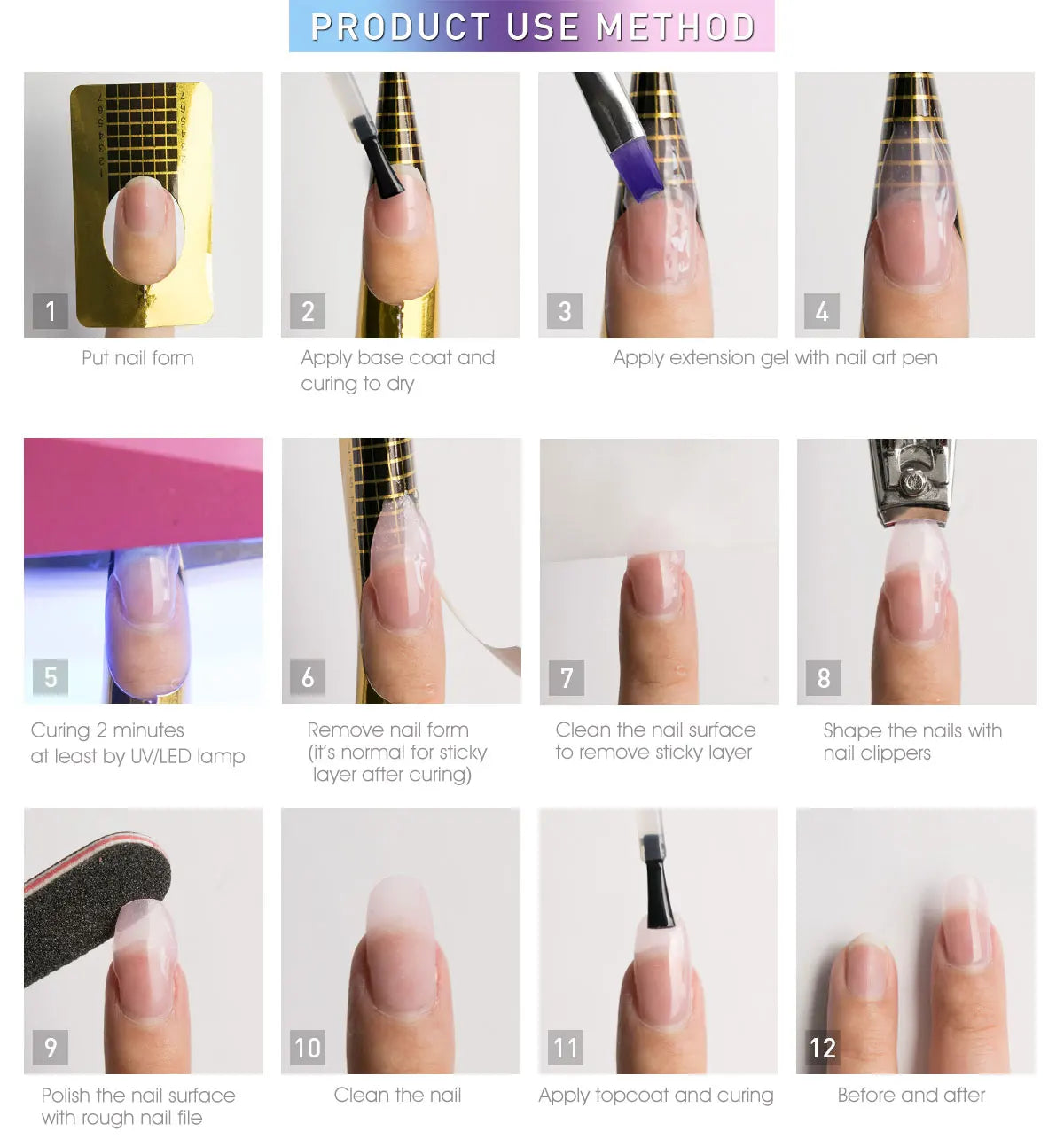 8 Oz TPO FREE CANNI Extension Builder Nail Gel Soak Off LED UV Gel Camouflage Jelly Color Long Lasting Super Glossy Gum Gel