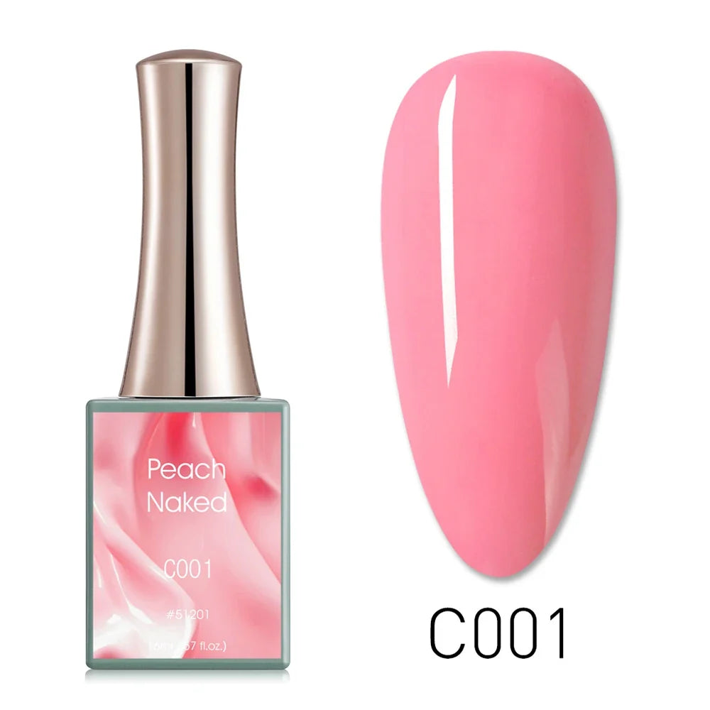 Canni Jelly Pink Nail Gel Polish French Nail Nude Color Gel Varnish Long Wear Diamond No Wipe TopCoat Nail Manicure Nail Lacquer