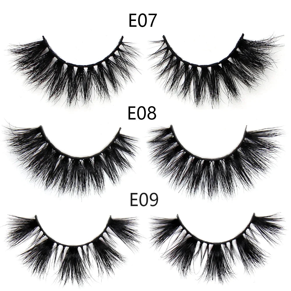 FOXESJI Makeup Eyelashes 3D Mink Eye Lashes Fluffy Soft Wispy Natural Lashes Extension Reusable Fake Lashes Mink False Eyelashes