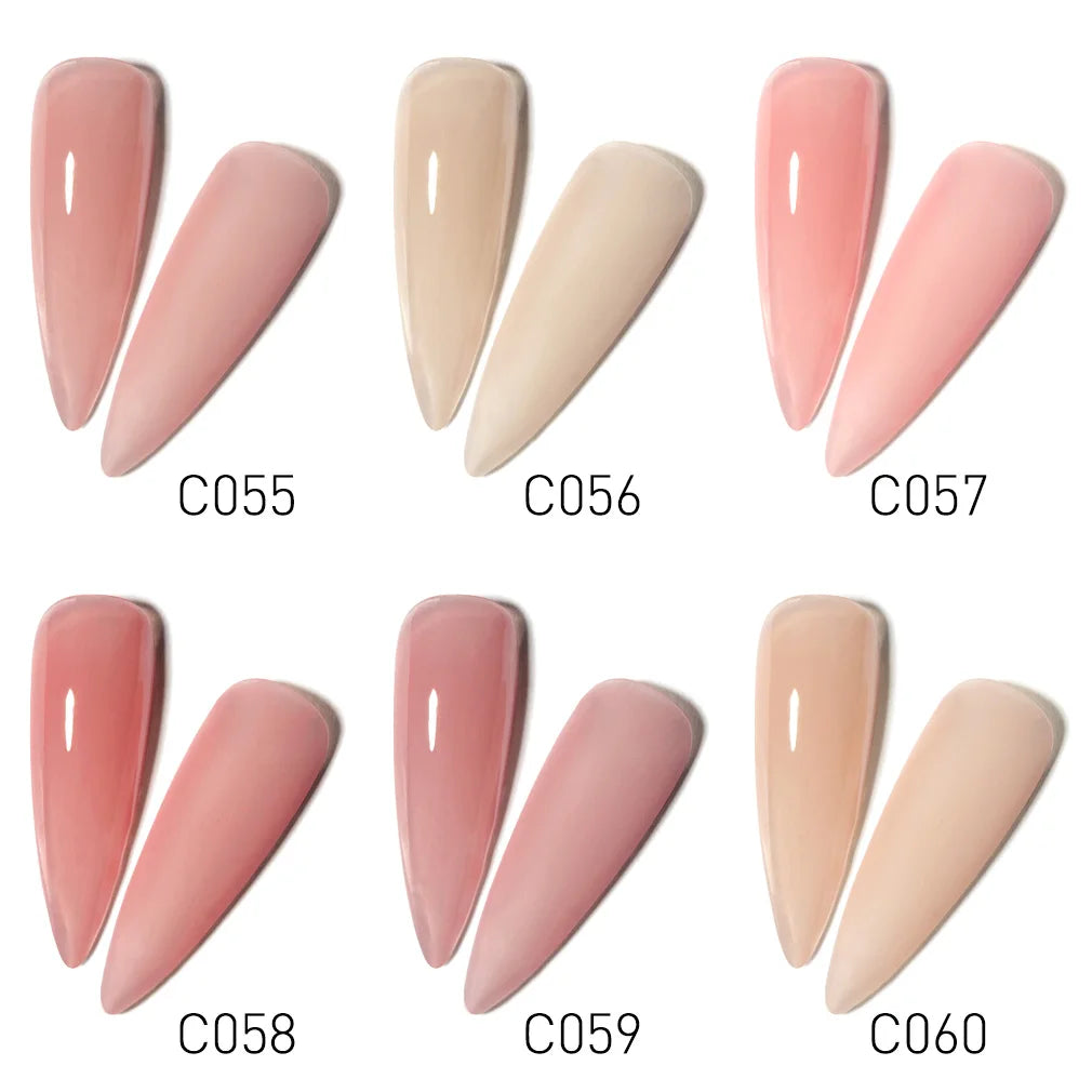 Canni Jelly Pink Nail Gel Polish French Nail Nude Color Gel Varnish Long Wear Diamond No Wipe TopCoat Nail Manicure Nail Lacquer