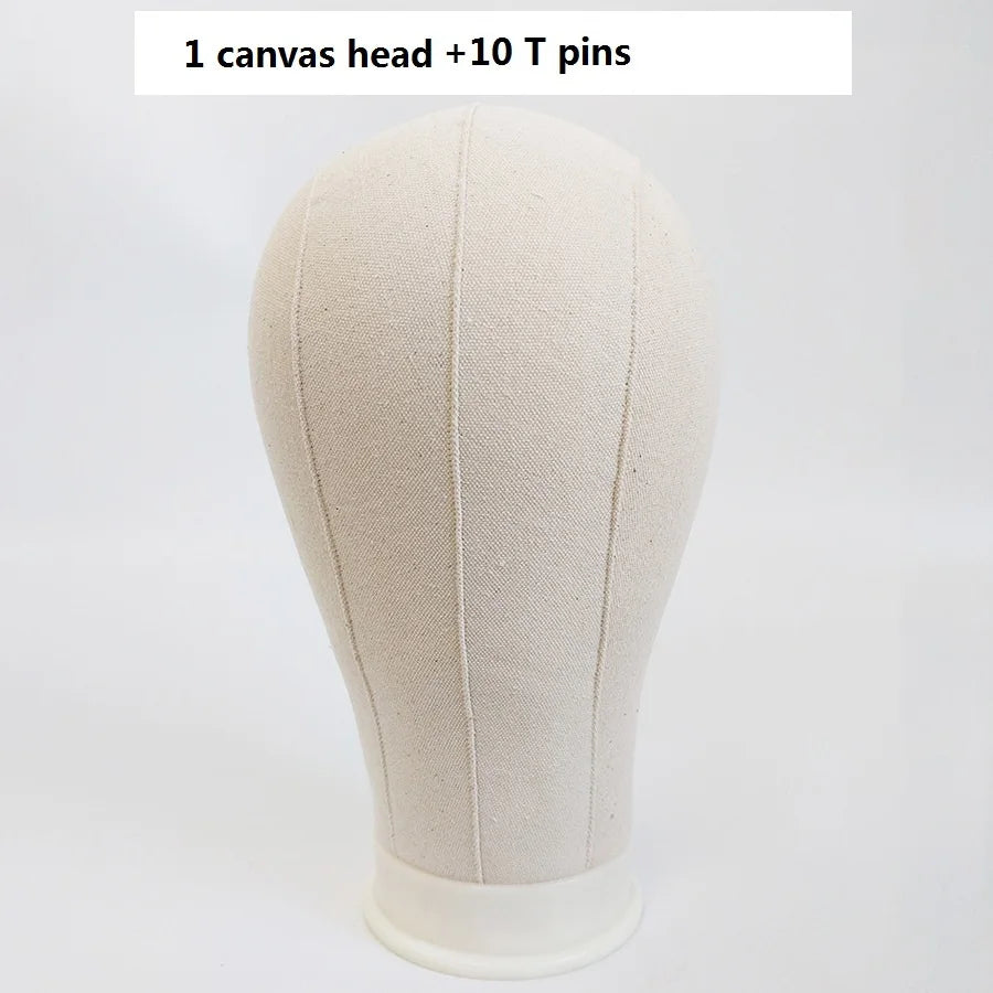 Canvas Block Head Kit Training Mannequin Wig Head Display Styling Mannequin Manikin Head Wig Stand Wig Head Stand