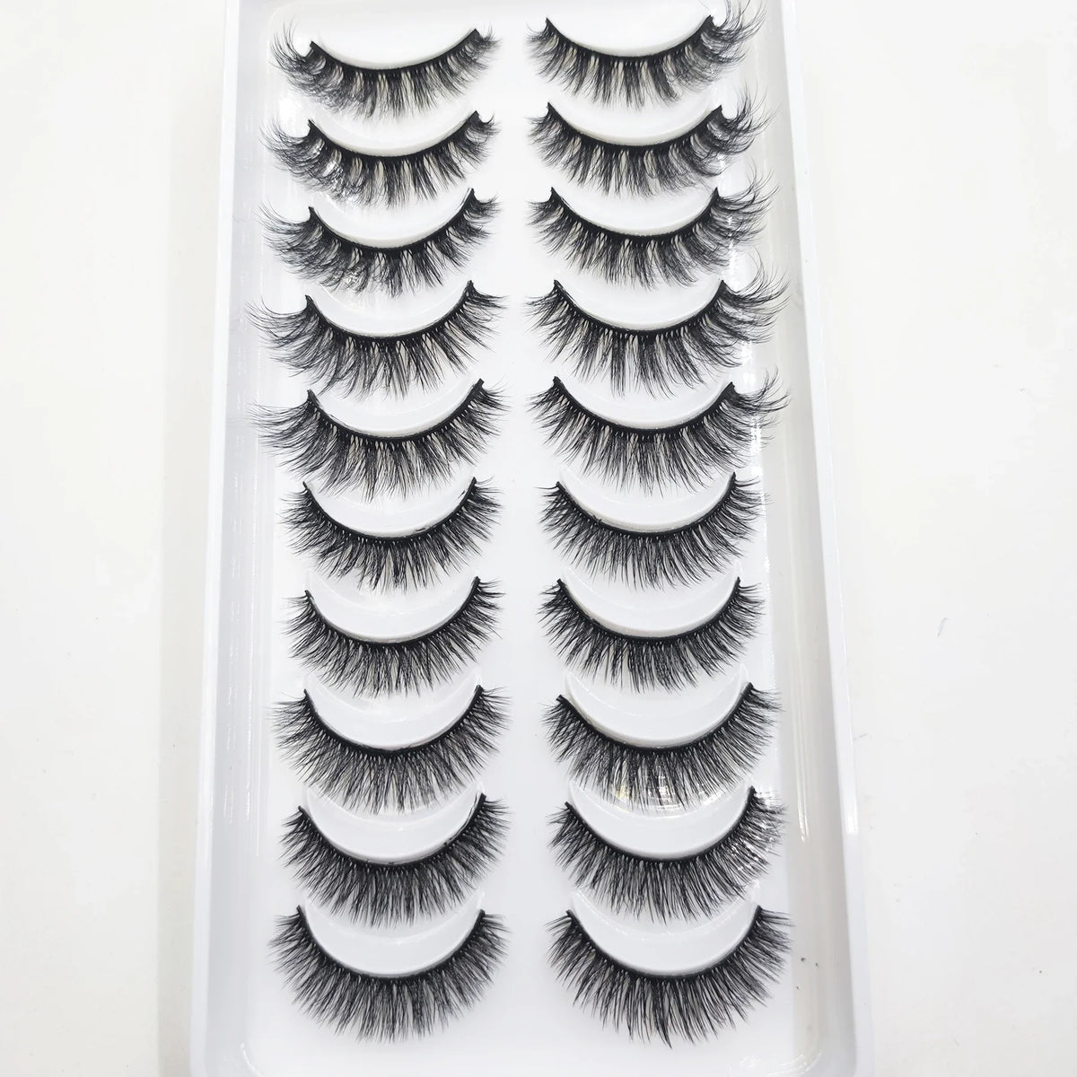 20 Style 10 Pairs Natural 3d Mink Lashes Soft False Eyelashes Cross Messy Dense Eye Lashes Extension Makeup Faux Cils Maquillaje