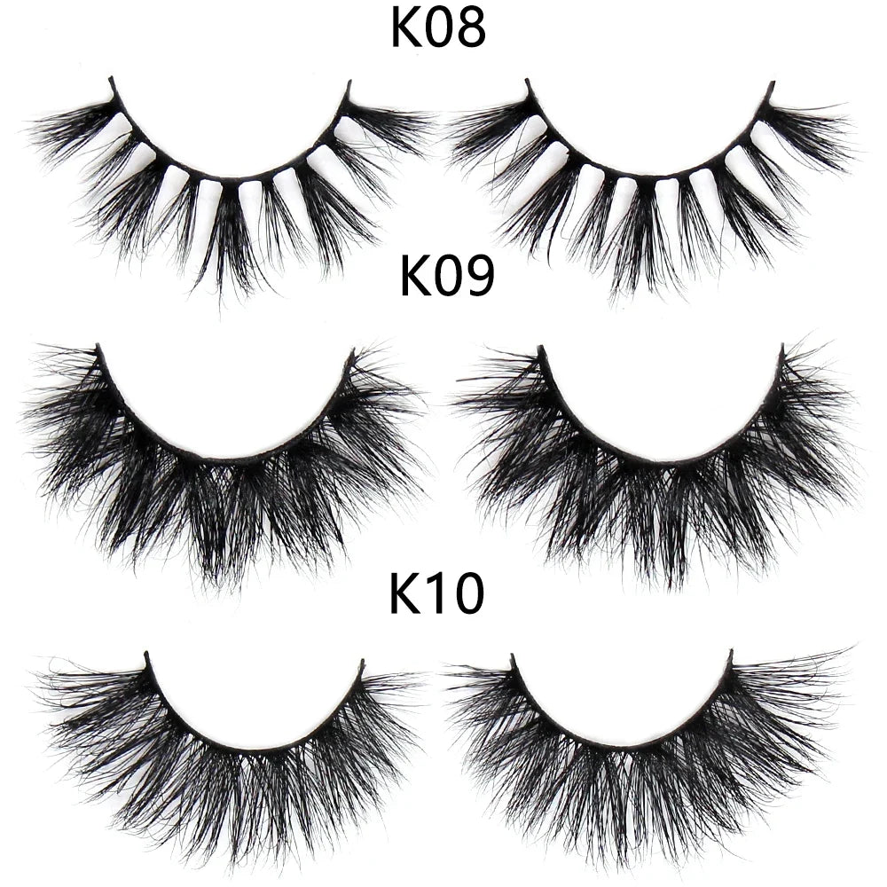 FOXESJI Makeup Eyelashes 3D Mink Eye Lashes Fluffy Soft Wispy Natural Lashes Extension Reusable Fake Lashes Mink False Eyelashes