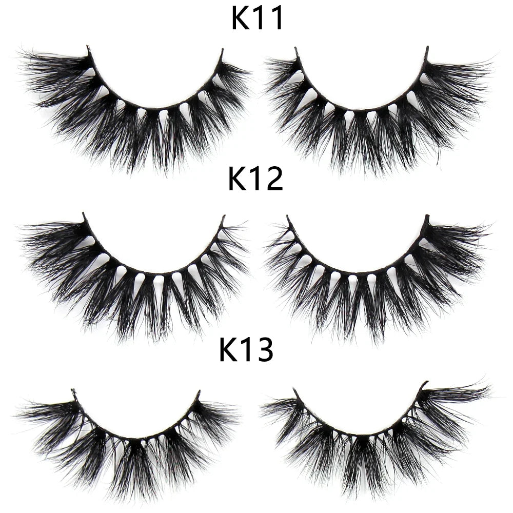 FOXESJI Makeup Eyelashes 3D Mink Eye Lashes Fluffy Soft Wispy Natural Lashes Extension Reusable Fake Lashes Mink False Eyelashes