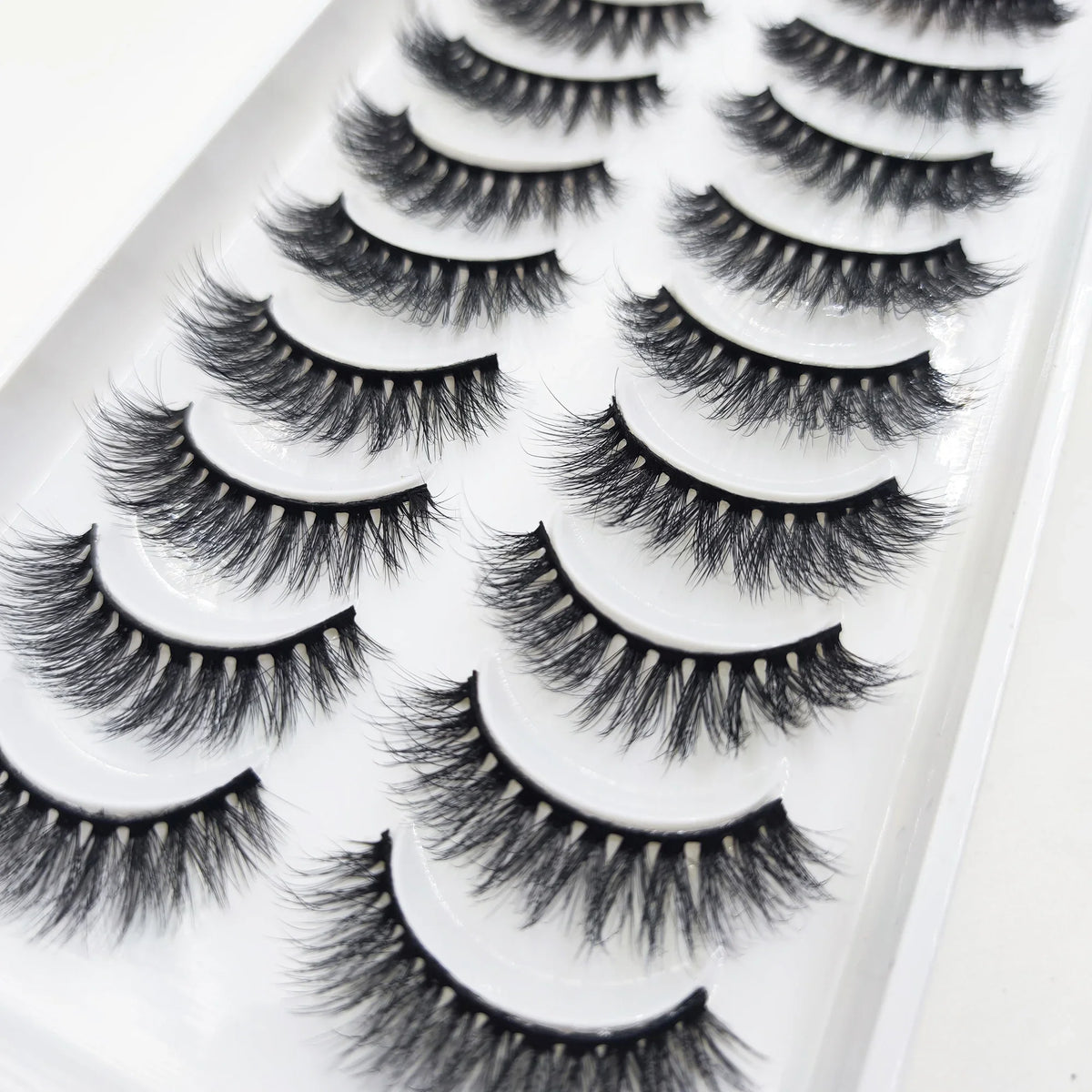 20 Style 10 Pairs Natural 3d Mink Lashes Soft False Eyelashes Cross Messy Dense Eye Lashes Extension Makeup Faux Cils Maquillaje
