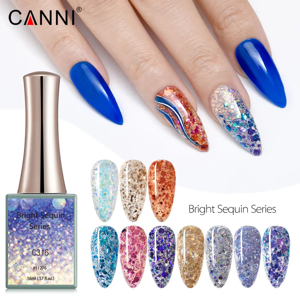 Canni Jelly Pink Nail Gel Polish French Nail Nude Color Gel Varnish Long Wear Diamond No Wipe TopCoat Nail Manicure Nail Lacquer